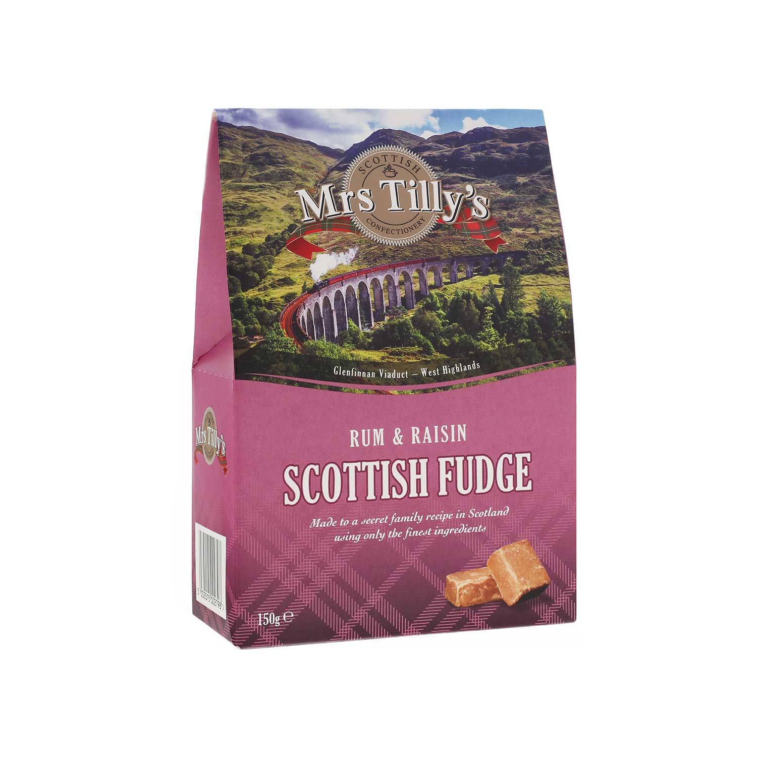 Rum & Raisin Scottish Fudge Gift Box 150g